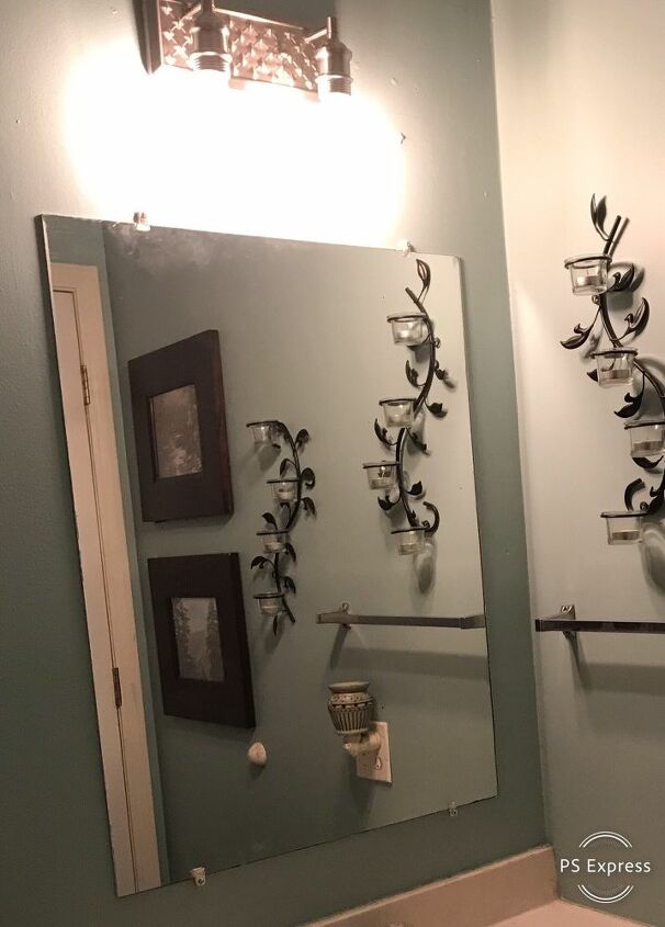 diy bathroom mirror frame