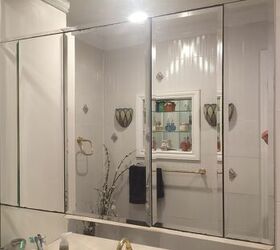q what to do with aging bathroom mirror cabinet