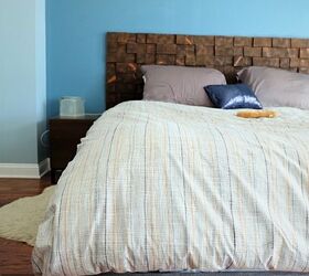 13 diy bed frame projects with gorgeous results, Fancy Faux Bed Frame to Replace a Frame That Was Much Too Tall