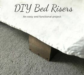 13 diy bed frame projects with gorgeous results, DIY Bed Frame Risers to Create Under Bed Storage