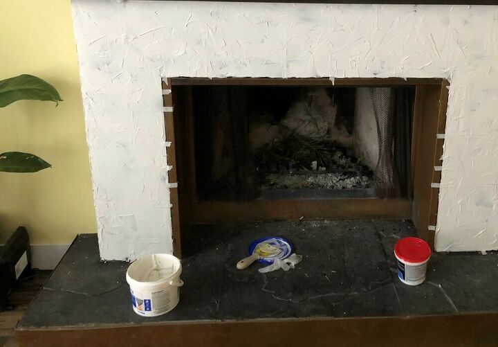 fireplace faux stone