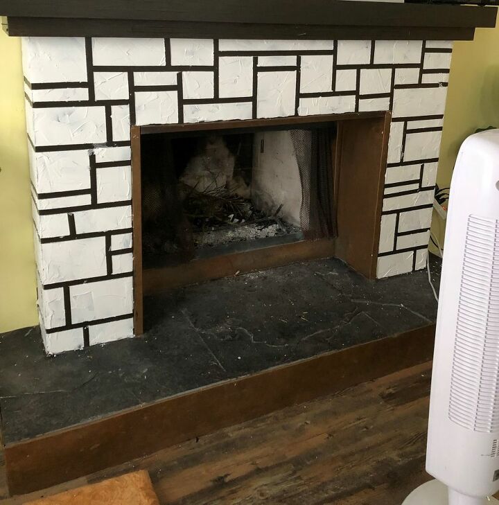 fireplace faux stone