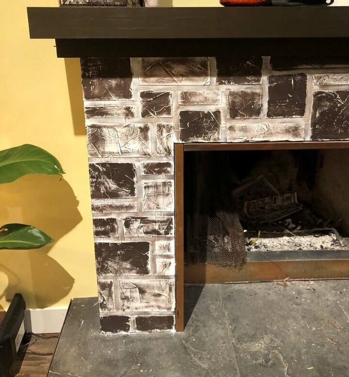 fireplace faux stone
