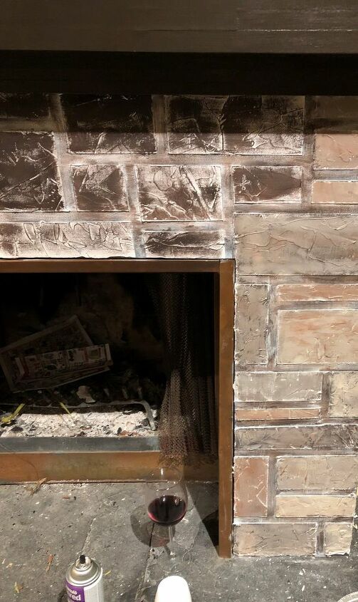 fireplace faux stone