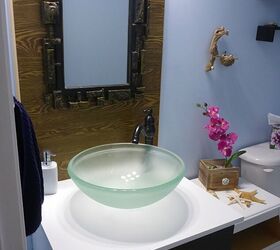 powder room gets a much needed mini makeover