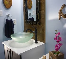 powder room gets a much needed mini makeover, click the image to see vertical view