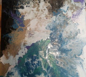 can fiberglass resin be used in acrylic pour painting