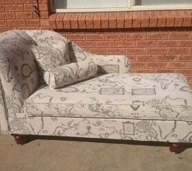 handmade chaise lounge from recycled materials