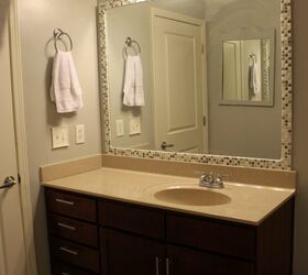 s bathroom tile ideas, Terrific Tile Frame to Stylize Your Bathroom Mirror
