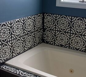 s bathroom tile ideas, Perfect Paint Project Ideas to Cover Ugly Bathroom Tiles