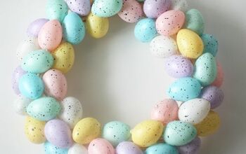 DIY Speckled Egg Dollar Store Easter Wreath