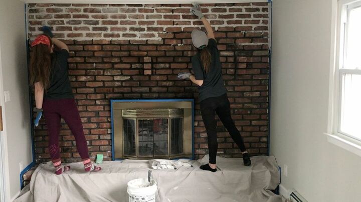 german schmear fireplace makeover