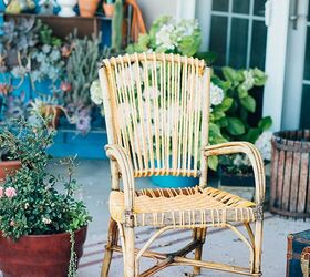 20 de los mejores proyectos de muebles de patio de bricolaje, Muebles de exterior tejidos de nuevo para conseguir un aspecto bohemio