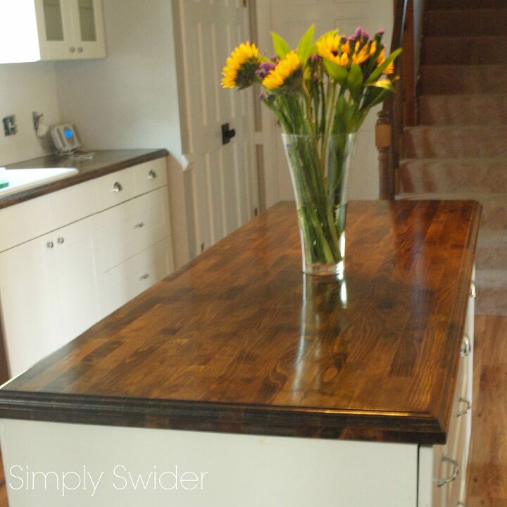 s 18 ways to stain wood, Wood Stain Adds a Layer of Luxury to These Butcher Block Counter Tops