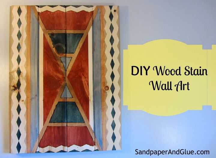 18 maneiras de tingir a madeira para dar uma nova vida aos materiais tradicionais, Arte de parede de mancha de madeira