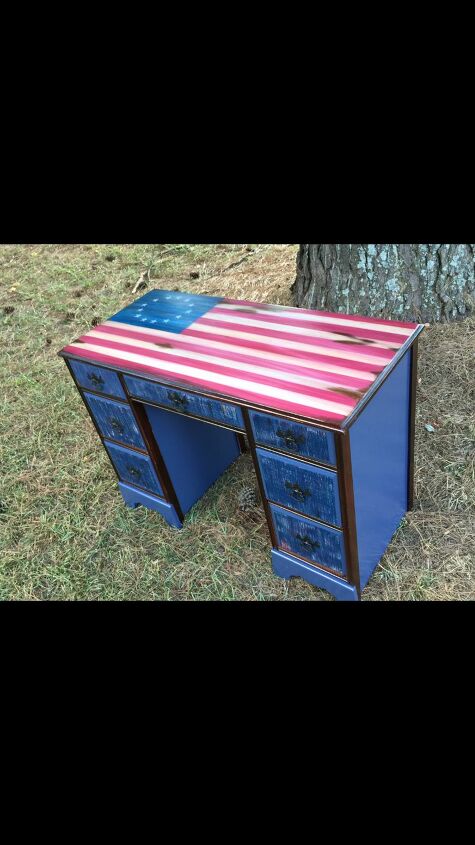 s 18 ways to stain wood, Creating a Patriotic Design Statement Using Blue Wood Stain