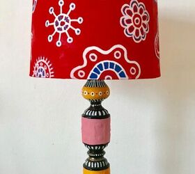 red white blue lampshade makeover, Lampshade makeover