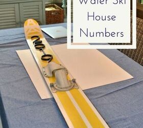 diy house numbers on a water ski