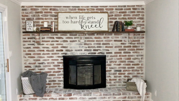 faux finishes thatll take your fireplace to the next level, German Schmear fakes a distressed look