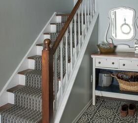 easy diy staircase makeover on a budget, After
