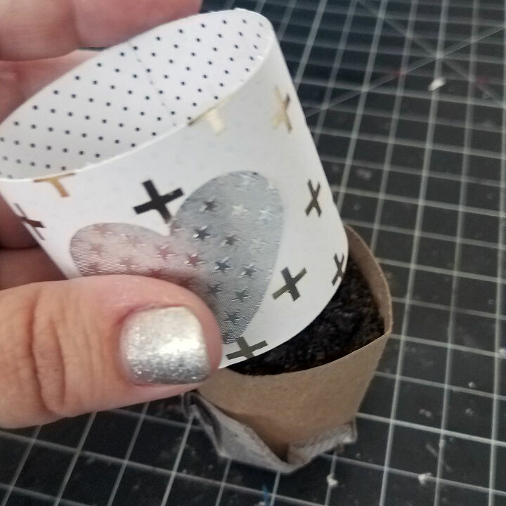 paper tube seed starters with laminated markers