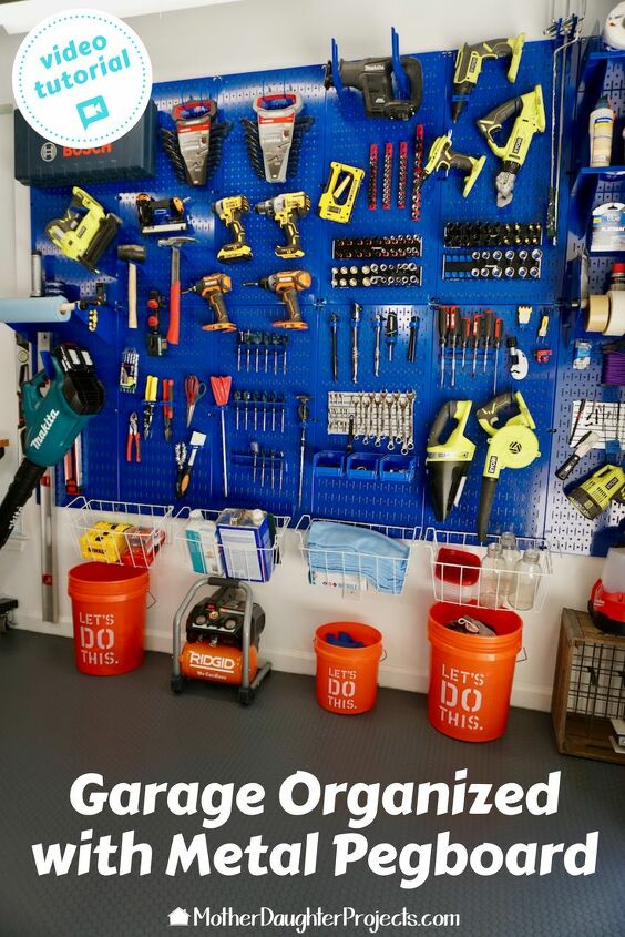 11 of the best diy garage storage ideas for your home, Marvelous Metal Pegboard Storage Solution