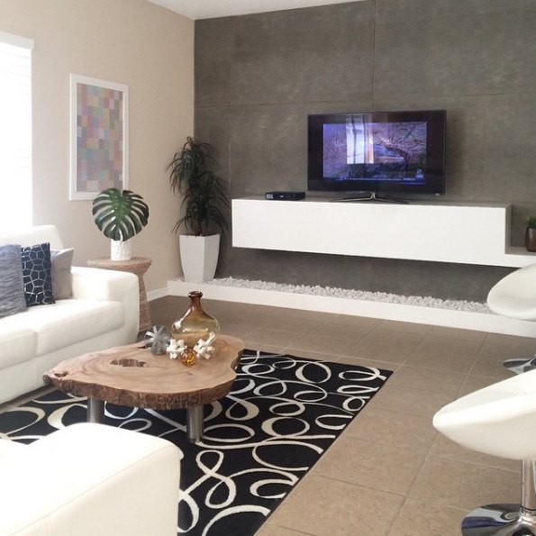 12 terrific diy floating shelves to give your walls a lift, Fantastic Floating TV Wall Unit