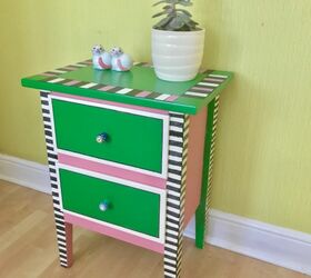 wonderful whimsical chest of drawers make over, Whimsical painted chest of drawers