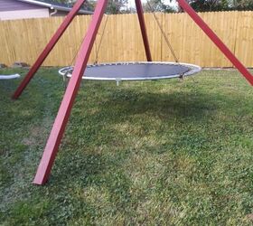 refurbished recycled trampoline swing, TaDah We were swingin