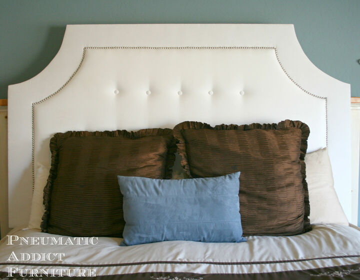 s tufted headboard ideas, Tufting a Headboard with No Strings