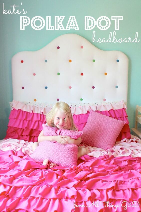 s tufted headboard ideas, Adding Some Fun in the Bedroom with a Polka Dot Headboard