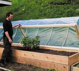 diy raised garden bed ideas to transform your garden space, Convert A Raised Bed Into A Greenhouse