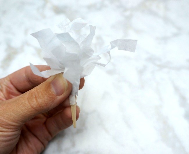 flores de servilleta de papel de la tienda del dlar
