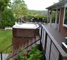 15 creative deck railing ideas for immediate curb appeal, Cable Deck Railing That Doesn t Obstruct Beautiful Scenery