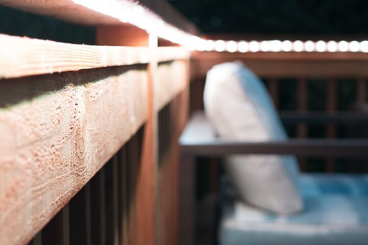 15 creative deck railing ideas for immediate curb appeal, An Easy Way to Incorporate Ambient Lighting into Your Deck Railing