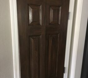 Faux Wood Painting on Hollow Core Doors