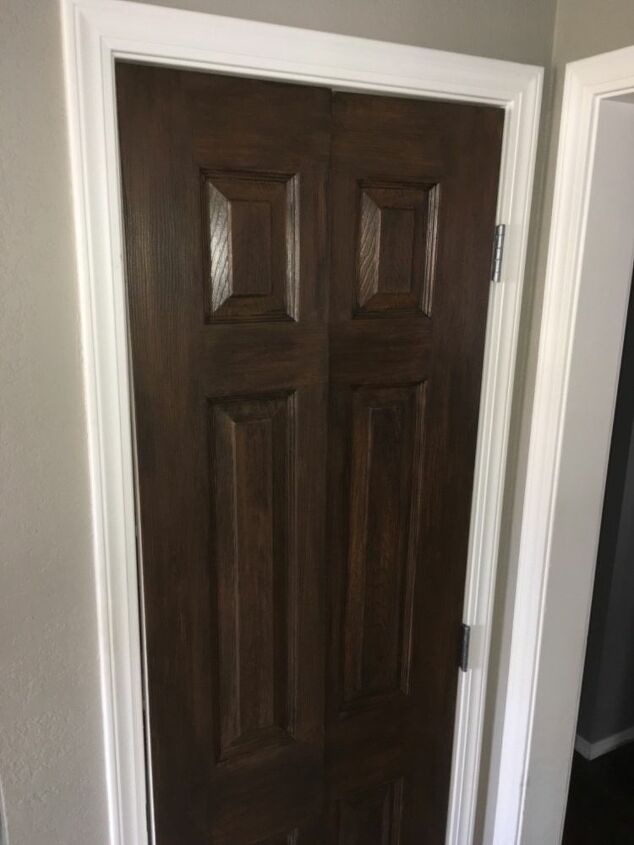 faux wood painting on hollow core doors, Add Clear Coat