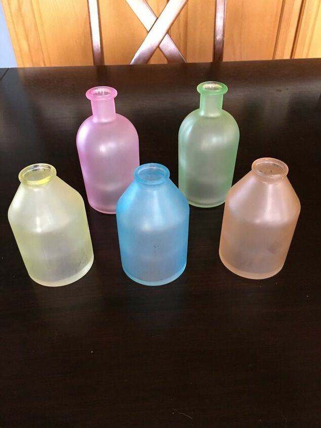transform plain glass vases into gorgeous sea glass, DIY Sea Glass Vases