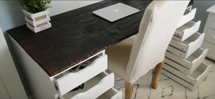 14 creative diy projects and ideas using wood slabs, Wood Slab Desk