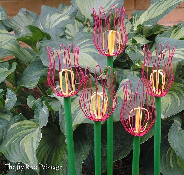 how to create diy repurposed garden tulips