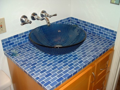 15 ways to get the look of subway tiles without the mess, Use This Peel and Stick Glass Subway Tile to Create Eye Catching Surfaces