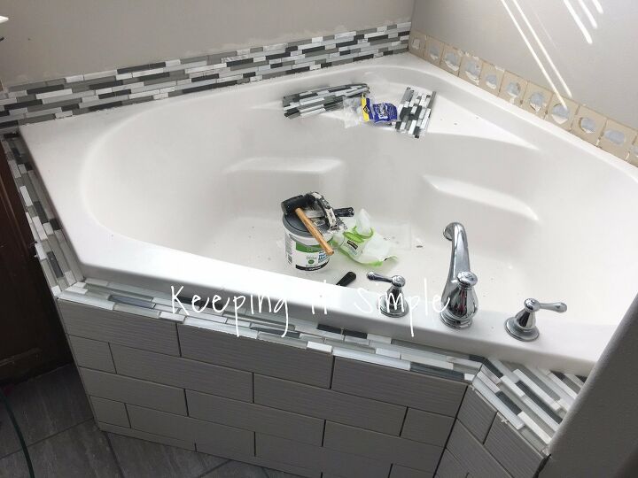 15 ways to get the look of subway tiles without the mess, Long Mosaic Style Subway Tiles Can Make Your Bathtub Look Like a Spa