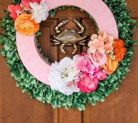 easy spring wreath front door decor