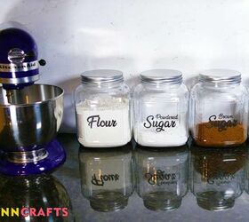 kitchen canister labels to help organize your kitchen, DIY kitchen canister labels