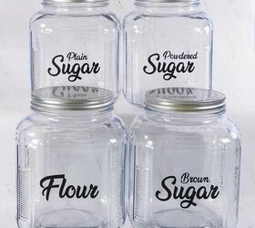 kitchen canister labels to help organize your kitchen, Canisters are now labeled