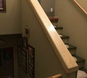 staircase renovation from drab to dramatic, Before picure of the staircase wall