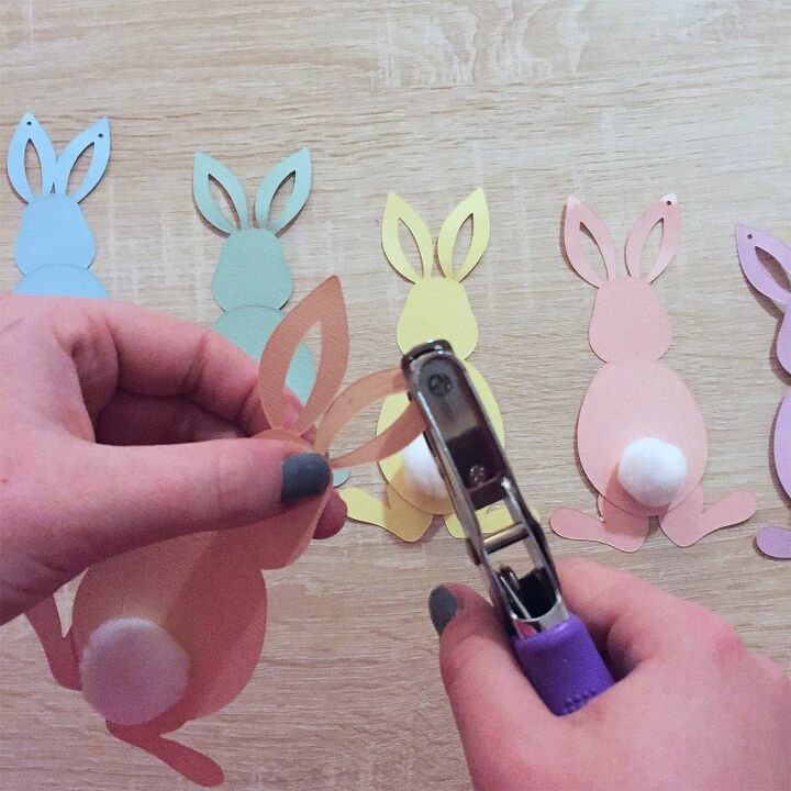pastel colored easter garland