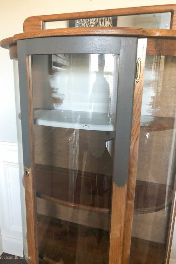 old fashioned curio cabinet makeover