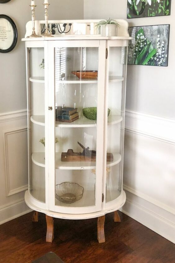 old fashioned curio cabinet makeover