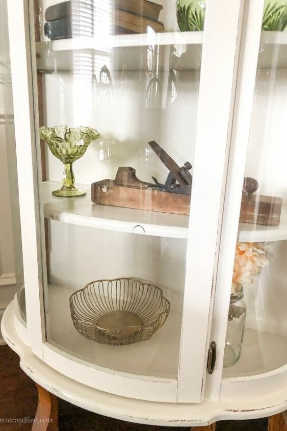 old fashioned curio cabinet makeover